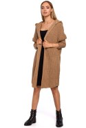 Sweter Kardigan Model MOE475 Camel - Moe Moe Sweter Kardigan Model MOE475 Camel - Moe Moe
