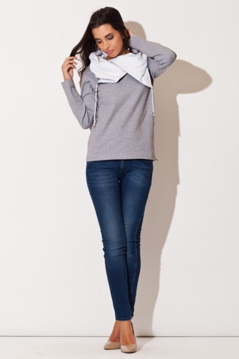 Bluza Damska Model K140 Grey - Katrus Katrus Bluza Damska Model K140 Grey - Katrus Katrus