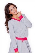 Bluza Damska Model K276 Grey/Pink - Katrus Katrus Bluza Damska Model K276 Grey/Pink - Katrus Katrus