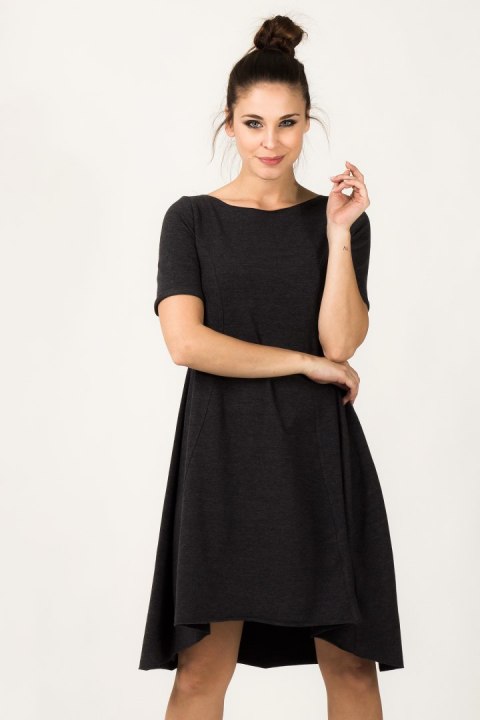 Sukienka Model Nadia 8 Dark Grey - Tessita Tessita Sukienka Model Nadia 8 Dark Grey - Tessita Tessita
