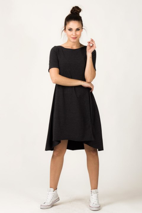 Sukienka Model Nadia 8 Dark Grey - Tessita Tessita Sukienka Model Nadia 8 Dark Grey - Tessita Tessita