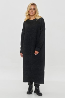 Sukienka Model S149 Black Melange - Makadamia Makadamia