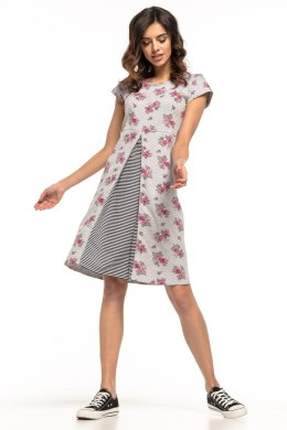 Sukienka Model T263/1 Flowers/Grey/Paski - Tessita Tessita