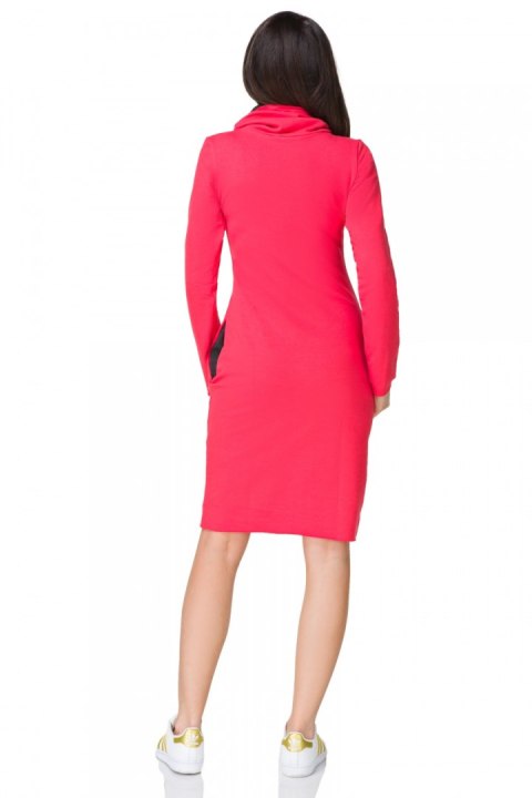 Sukienka model Kaja12 Coral/Dark Gray - Tessita Tessita Sukienka model Kaja12 Coral/Dark Gray - Tessita Tessita