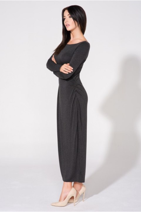 Sukienka Model T143 Dark Grey - Tessita Tessita Sukienka Model T143 Dark Grey - Tessita Tessita