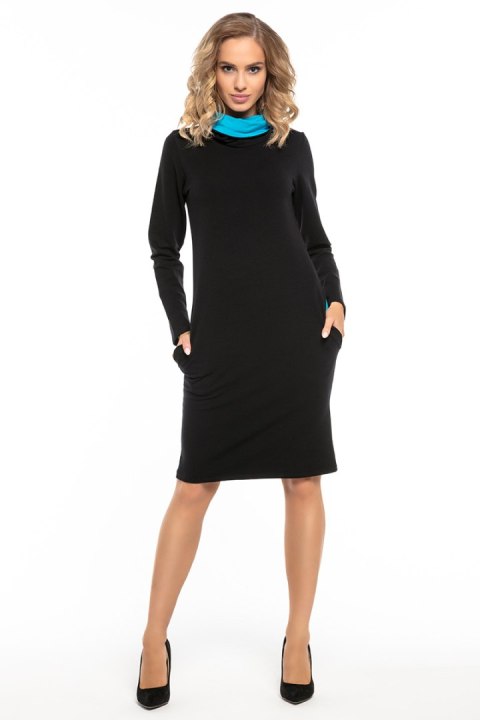 Sukienka Model T248/1 Black/Blue - Tessita Tessita Sukienka Model T248/1 Black/Blue - Tessita Tessita