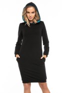 Sukienka Model T249/1 Black/Blue - Tessita Tessita Sukienka Model T249/1 Black/Blue - Tessita Tessita