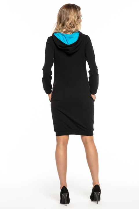 Sukienka Model T249/1 Black/Blue - Tessita Tessita Sukienka Model T249/1 Black/Blue - Tessita Tessita