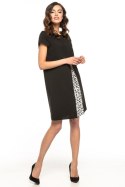 Sukienka Model T262/1 Black/Black Flowers - Tessita Tessita Sukienka Model T262/1 Black/Black Flowers - Tessita Tessita