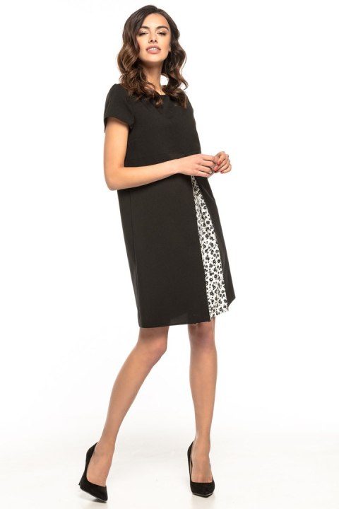 Sukienka Model T262/1 Black/Black Flowers - Tessita Tessita Sukienka Model T262/1 Black/Black Flowers - Tessita Tessita