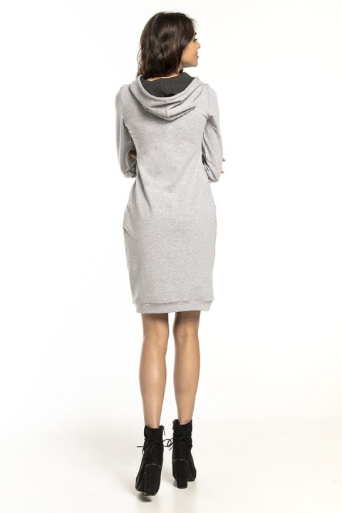 Sukienka Model T292/2 Light Grey/Dark Grey - Tessita Tessita Sukienka Model T292/2 Light Grey/Dark Grey - Tessita Tessita