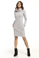 Sukienka Model T295/4 Light Grey/Flowers - Tessita Tessita Sukienka Model T295/4 Light Grey/Flowers - Tessita Tessita