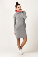 Sukienka model Kaja Light Gray/Coral - Tessita Tessita Sukienka model Kaja Light Gray/Coral - Tessita Tessita