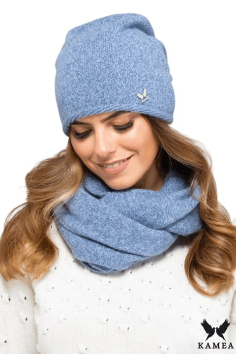 ANNA czapka damska kolor jeans - Kamea Kamea ANNA czapka damska kolor jeans - Kamea Kamea
