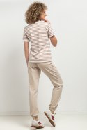 Bluzka Model T394/12 White/Beige Paski - Tessita Tessita Bluzka Model T394/12 White/Beige Paski - Tessita Tessita