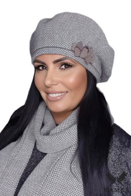 HELENA beret damski kolor brązowy - Kamea Kamea