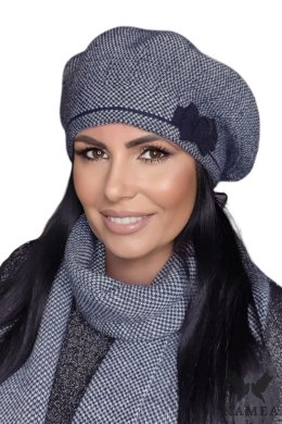 HELENA beret damski kolor granatowy - Kamea Kamea