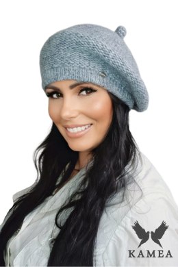 OFELIA zimowy beret damski kolor szary - Kamea Kamea