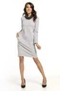 Sukienka Model T294/4 Light Grey/Dark Grey - Tessita Tessita Sukienka Model T294/4 Light Grey/Dark Grey - Tessita Tessita