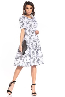 Sukienka Model T344/1 Grey Flowers - Tessita Tessita