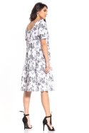 Sukienka Model T344/1 Grey Flowers - Tessita Tessita Sukienka Model T344/1 Grey Flowers - Tessita Tessita
