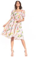 Sukienka Model T344/2 Wielokolorowe Kwiaty - Tessita Tessita Sukienka Model T344/2 Wielokolorowe Kwiaty - Tessita Tessita