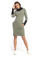 Sukienka Model T360/6 Khaki/Black - Tessita Tessita Sukienka Model T360/6 Khaki/Black - Tessita Tessita