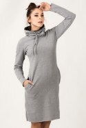 Sukienka model Kaja Light Gray/Dark Gray - Tessita Tessita Sukienka model Kaja Light Gray/Dark Gray - Tessita Tessita