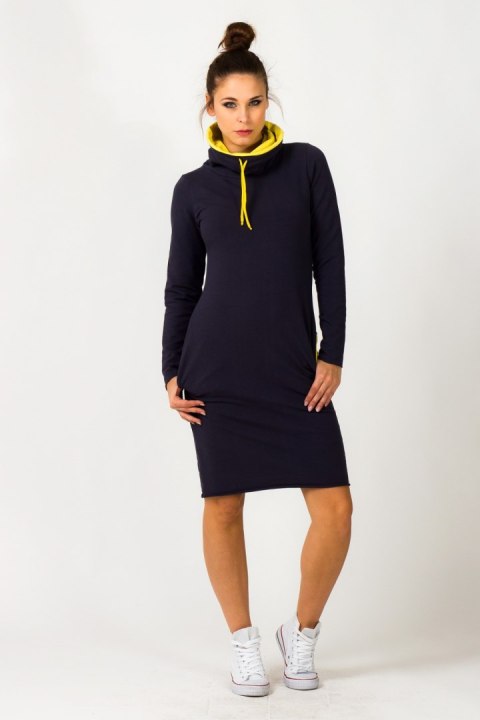 Sukienka model Kaja Navy/Yellow - Tessita Tessita Sukienka model Kaja Navy/Yellow - Tessita Tessita