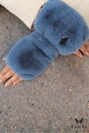 ASTER-mitenki, rękawice bez palców eco futro mięciutkie jak szynszyl kolor jeans - Kamea Kamea ASTER-mitenki, rękawice bez palców eco futro mięciutkie jak szynszyl kolor jeans - Kamea Kamea