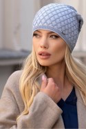 CENTURIA czapka z wiskozy wykończona błyskiem kolor błękitny - Kamea Kamea