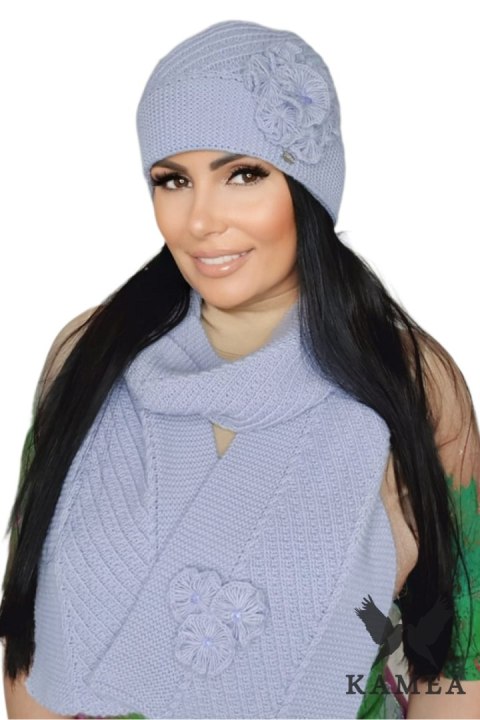 EMMA-KOMPLET damski zimowy zdobiony kolor wrzosu - Kamea Kamea EMMA-KOMPLET damski zimowy zdobiony kolor wrzosu - Kamea Kamea