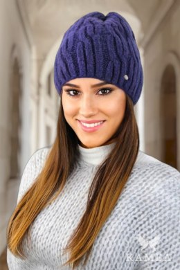 GIZMA puszysta zimowa czapka na polarze kolor granatowy - Kamea Kamea