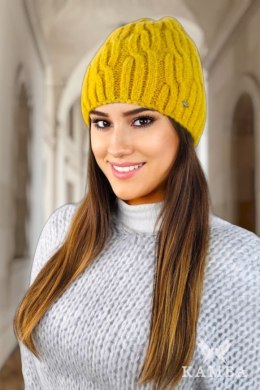 GIZMA puszysta zimowa czapka na polarze kolor oliwkowy - Kamea Kamea