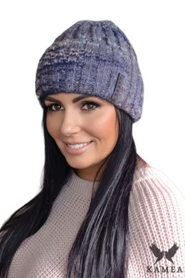 HERA czapka damska kolor jeans - Kamea Kamea