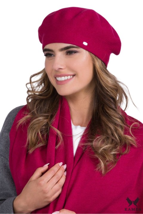 INEZZ beret damski kolor fuksja - Kamea Kamea INEZZ beret damski kolor fuksja - Kamea Kamea
