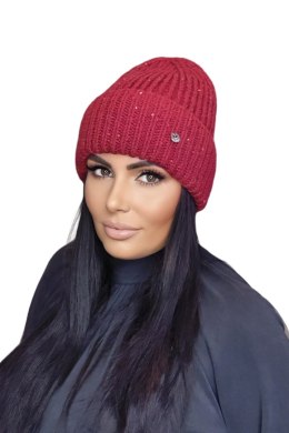 MOHANA czapka damska kolor czerwony - Kamea Kamea