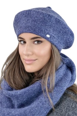 OFELIA zimowy beret damski kolor jeans - Kamea Kamea