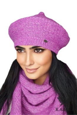 OFELIA zimowy beret damski kolor różowy - Kamea Kamea