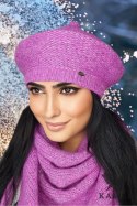 OFELIA zimowy beret damski kolor różowy - Kamea Kamea OFELIA zimowy beret damski kolor różowy - Kamea Kamea