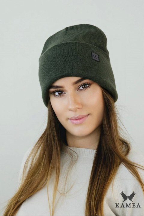 SALLY czapka beanie zimowa czapka uniwersalna kolor khaki - Kamea Kamea SALLY czapka beanie zimowa czapka uniwersalna kolor khaki - Kamea Kamea