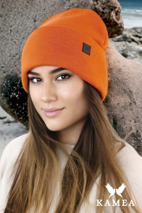 SALLY czapka beanie zimowa czapka uniwersalna kolor orange - Kamea Kamea SALLY czapka beanie zimowa czapka uniwersalna kolor orange - Kamea Kamea