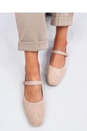 Baleriny w stylu Mary Jane GOLINS BEIGE - Inello Inello Baleriny w stylu Mary Jane GOLINS BEIGE - Inello Inello