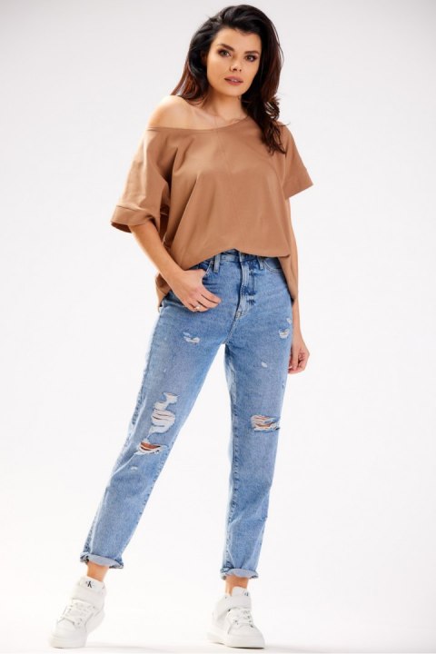 Bluzka Model M254 Beige - Infinite You Infinite You Bluzka Model M254 Beige - Infinite You Infinite You