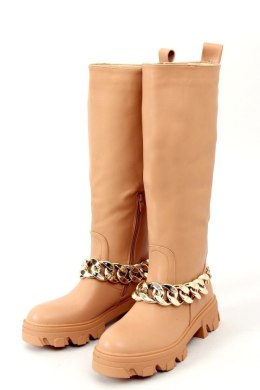 Oficerki z łańcuszkiem JULY CAMEL - Inello Inello