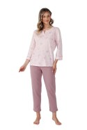 Piżama Damska Model Timea 1499 Powder Pink - M-Max M-Max Piżama Damska Model Timea 1499 Powder Pink - M-Max M-Max
