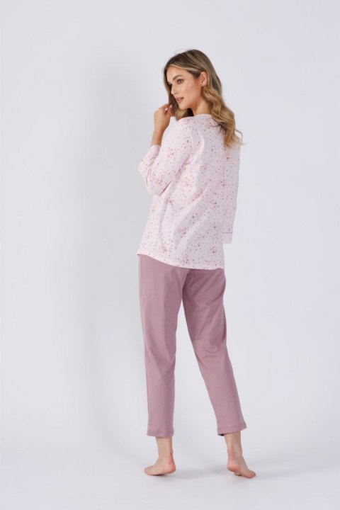 Piżama Damska Model Timea 1499 Powder Pink - M-Max M-Max Piżama Damska Model Timea 1499 Powder Pink - M-Max M-Max