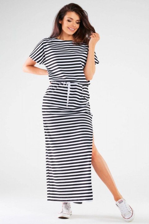 Sukienka Model M253 Black/Stripes - Infinite You Infinite You Sukienka Model M253 Black/Stripes - Infinite You Infinite You