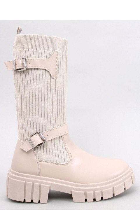 Oficerki z elastyczną cholewką RHEA BEIGE - Inello Inello Oficerki z elastyczną cholewką RHEA BEIGE - Inello Inello