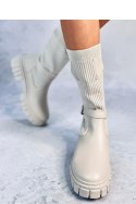 Oficerki z elastyczną cholewką RHEA BEIGE - Inello Inello Oficerki z elastyczną cholewką RHEA BEIGE - Inello Inello